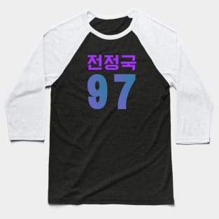 BTS (Bangtan Sonyeondan) Jeon Jungkook 97 in Korean / Hangul Baseball T-Shirt